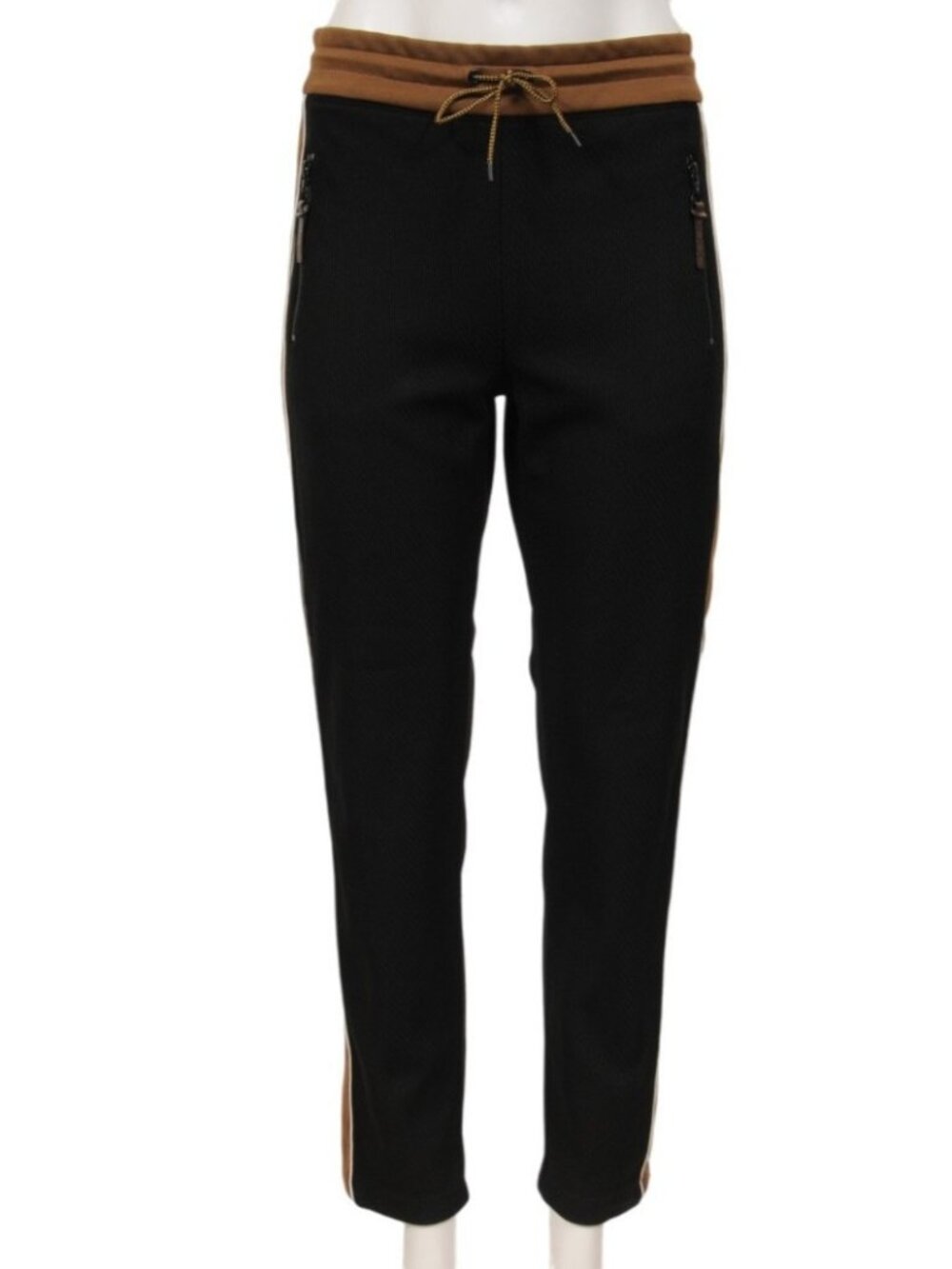 Louis Vuitton Womens Side Stripe Track Pants Small Brown Black Lv Logo Monogram
